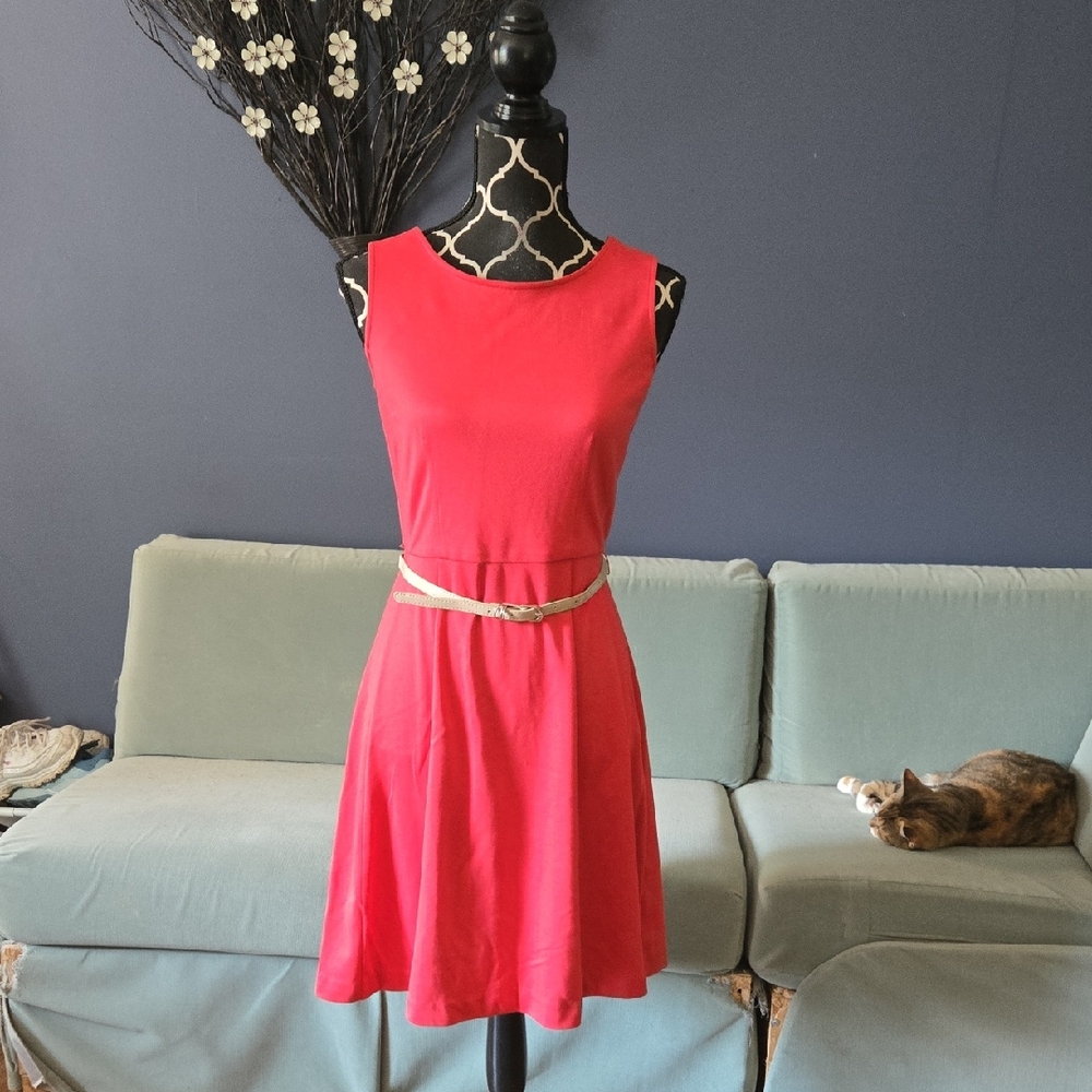 Elegant Pink Sleeveless Dress